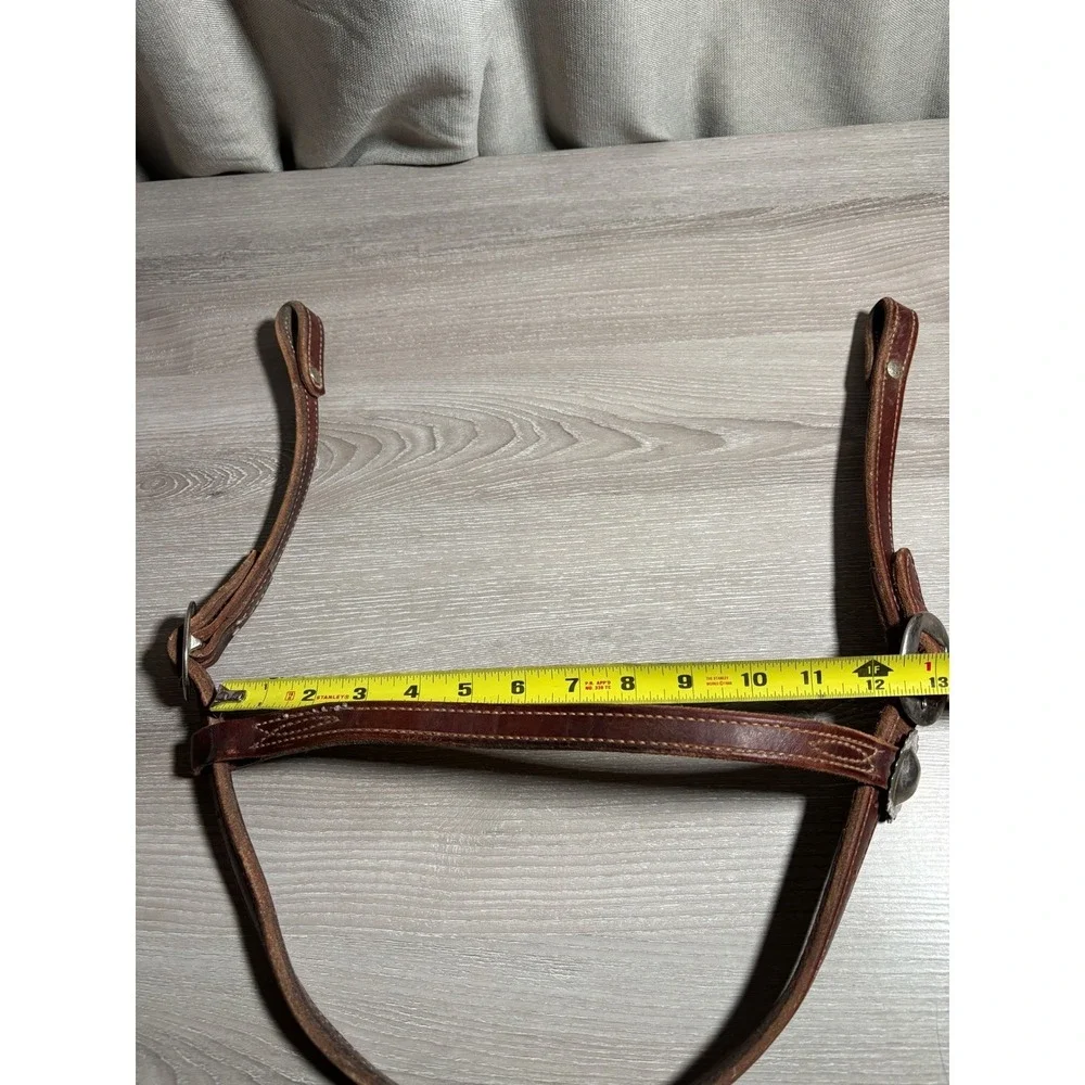 VTG Western Leather Browband Headstall PARTS ONLY Horse Tack Concho Buckle